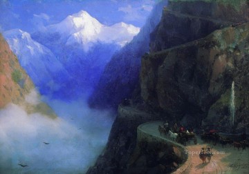 Mountain Painting - Ivan Aivazovsky roads of mljet to gudauri mountain